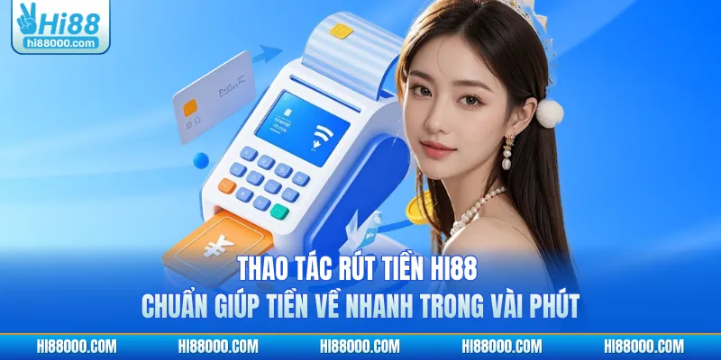 Thao tác rút tiền HI88 chuẩn giúp tiền về nhanh trong vài phút